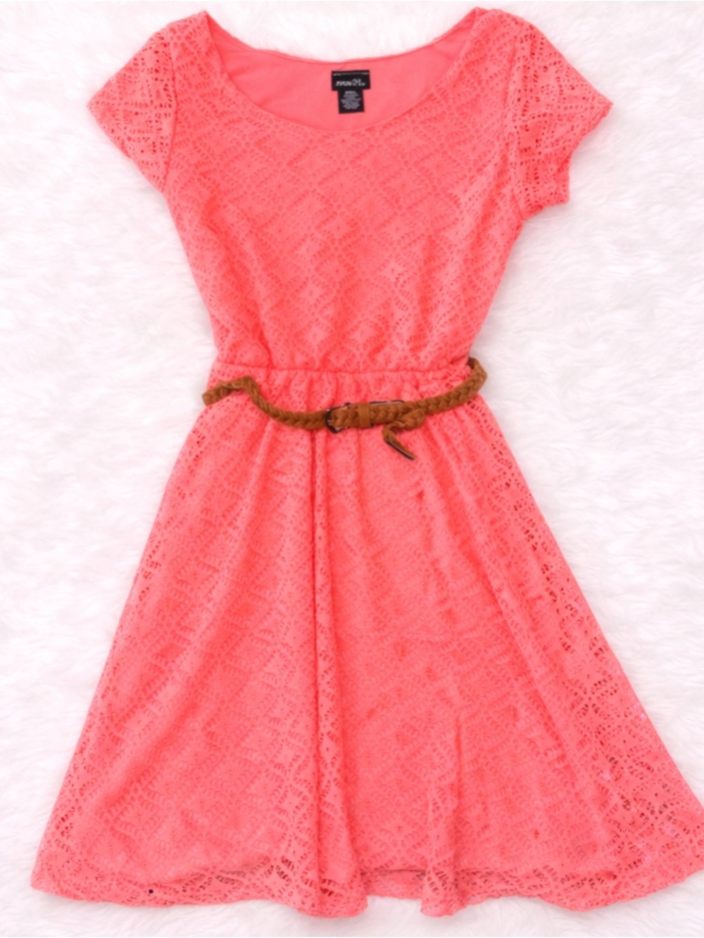 Rue 21 Black Lace Skater Dress Small Y2K Coquette Fit & Flare Mini Dress Cute